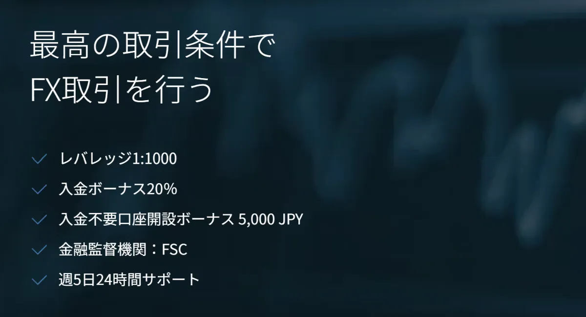 GeneTradeの口座開設ボーナス